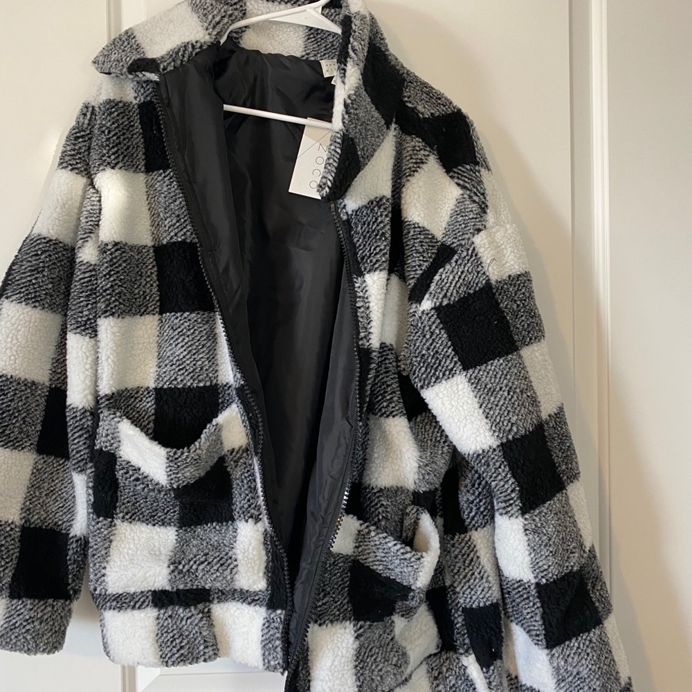 Buffalo Plaid Sherpa Jacket